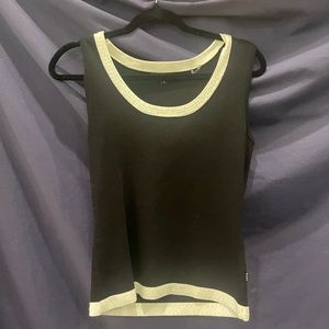 BCBG Shell with seed pearls on the accent edge